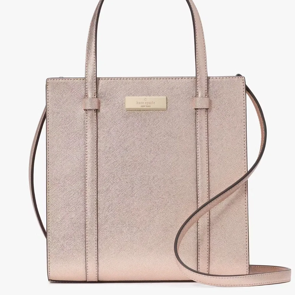 Kate Spade Kenzie Limited Edition Metallic Small Tote Rose Gold